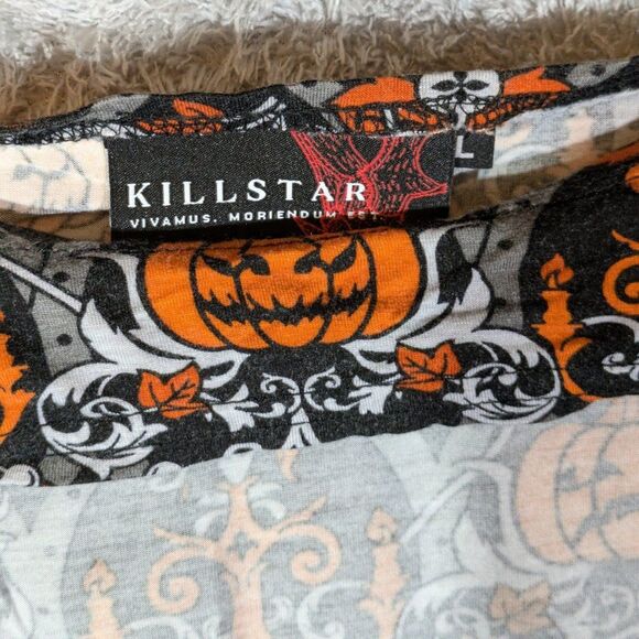 Killstar Fascinate Crop Top Size Large halloween pumpkin goth - Picture 3 of 8
